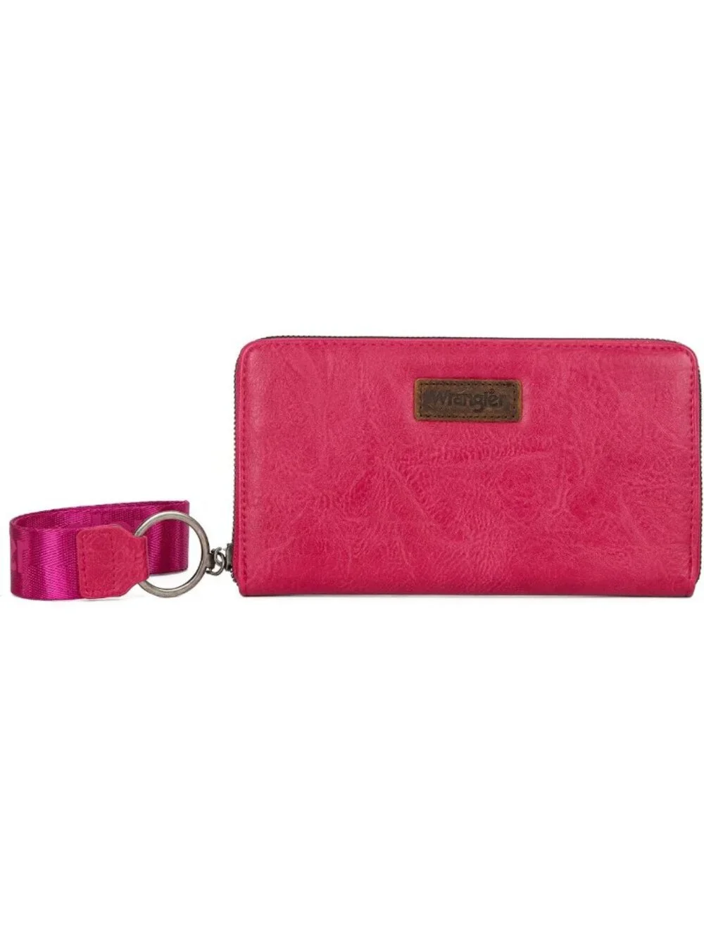 Large Capacity RFID Blocking Wristlet Wallet for Women - Pink Credit Card Holder